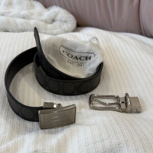 Reversible Coach Black Men's Belt (Size 32)